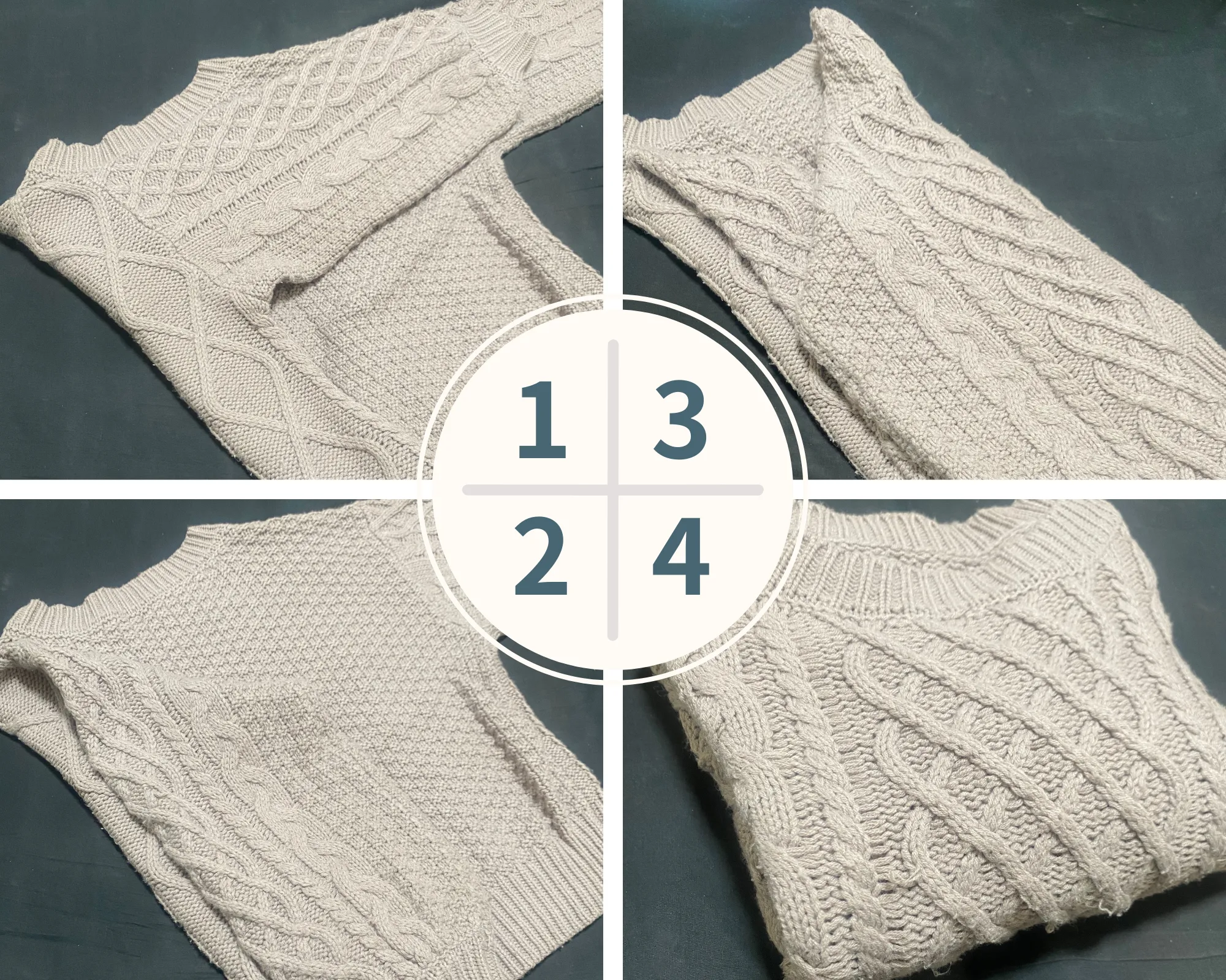 ニットのたたみ方の画像